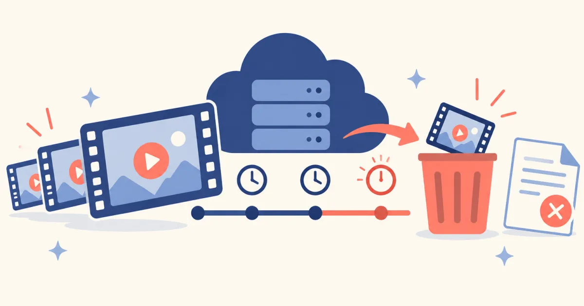 作った動画はいつ消える？——動画生成AIの保存期間・出力リンクの失効・削除リクエストを公式ドキュメントで確認【2026年8月】
